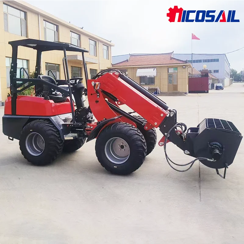 Фото Бесплатная доставка EPA CE 2,5 тонны 4WD Boom мини-колесный погрузчик компактный маленький телескопический колесный дизельный фронтальный погрузчик цена на продажу №2