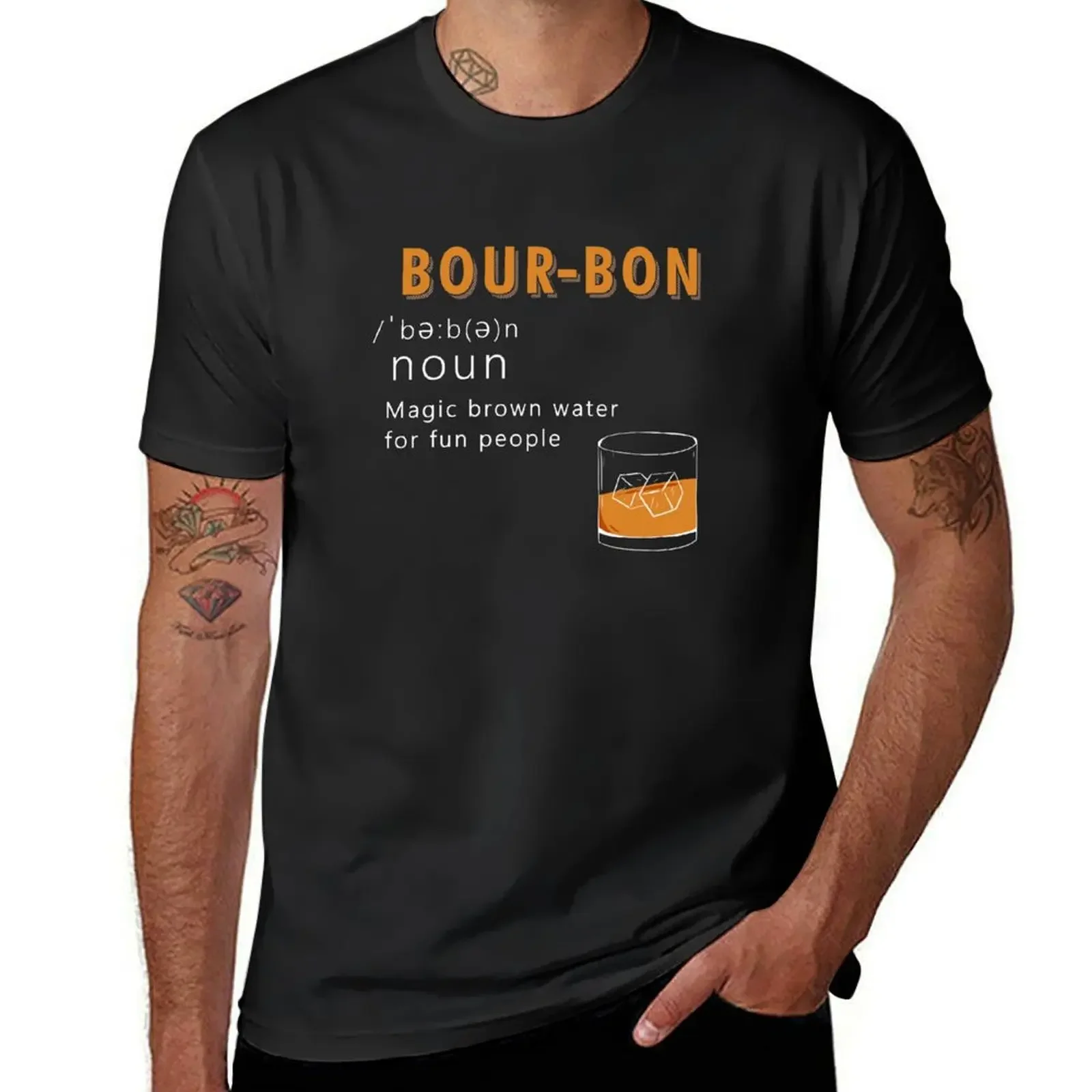 Bourbon funny defintion for whiskey drinkers vintage bourbon drink magic brown water T-Shirt