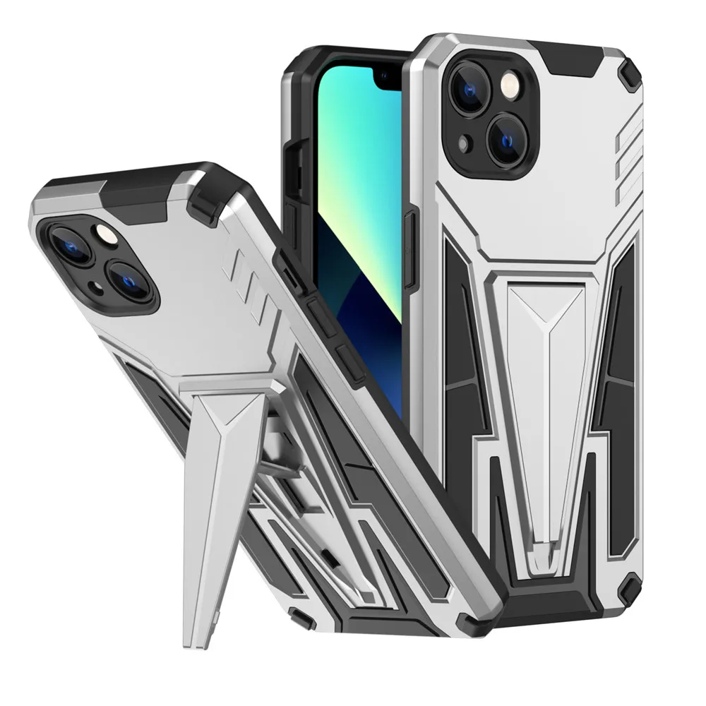 

Armor Case For iPhone 14 Plus Cover For iPhone 14 Pro 13 Mini 12 11 XS XR X SE Heavy Duty Kickstand Cover On For iPhone 14 Plus