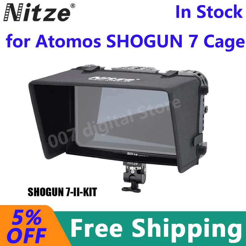 

Комплект клетки NITZE 7 для монитора ATOMOS SHOGUN 7 с кабельным зажимом SUNHOOD плечевой ремень и держатель монитора SHOGUN 7-II-KIT