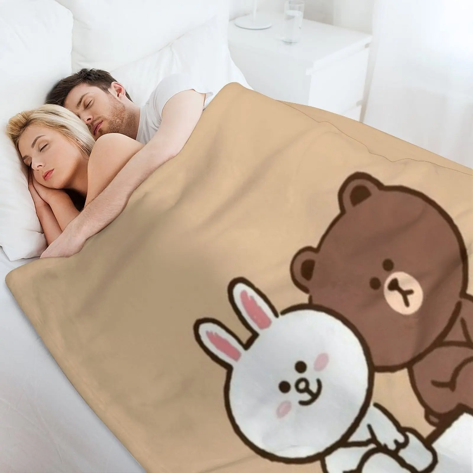 Коричневый конический медведь плед на диван большие одеяла люксового бренда