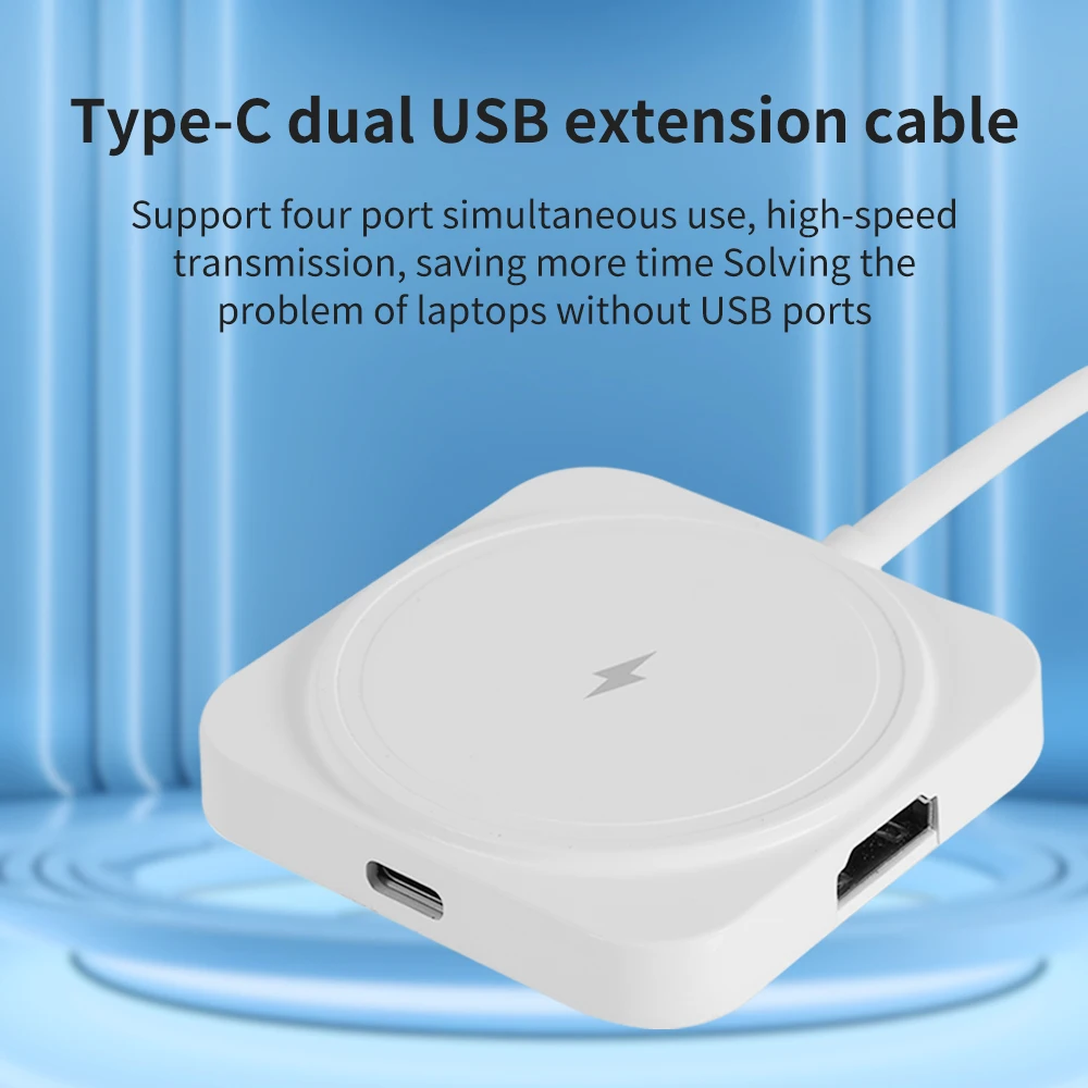 Беспроводное зарядное устройство 4 в 1 с 4-портовой док-станцией расширения