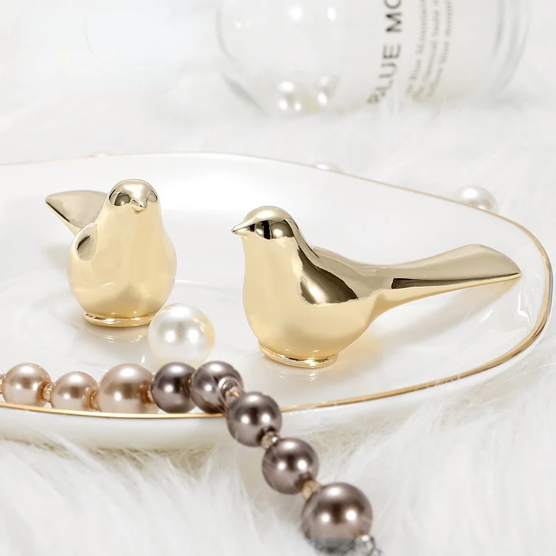 Золотые ручки для шкафа с птицами настенный крючок выдвижные ящики животными