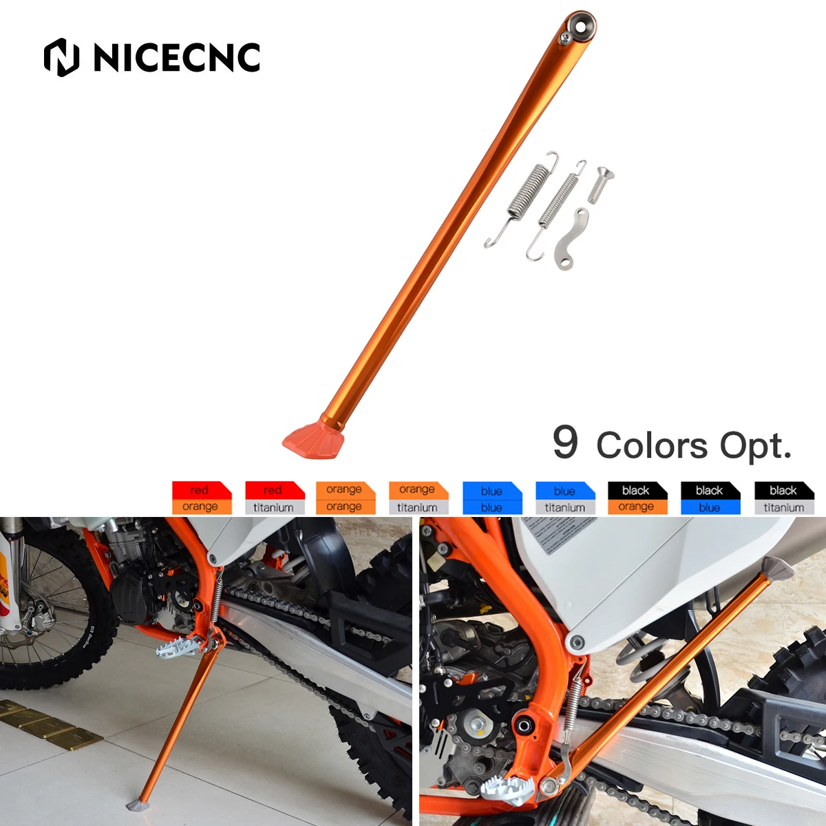 

NiceCNC Kickstand Side Stand Spring Kit For KTM EXC EXCF XC XCW TPI Six Days XCF XCF-W 125 200 250 300 350 400 450 500 2017-2023