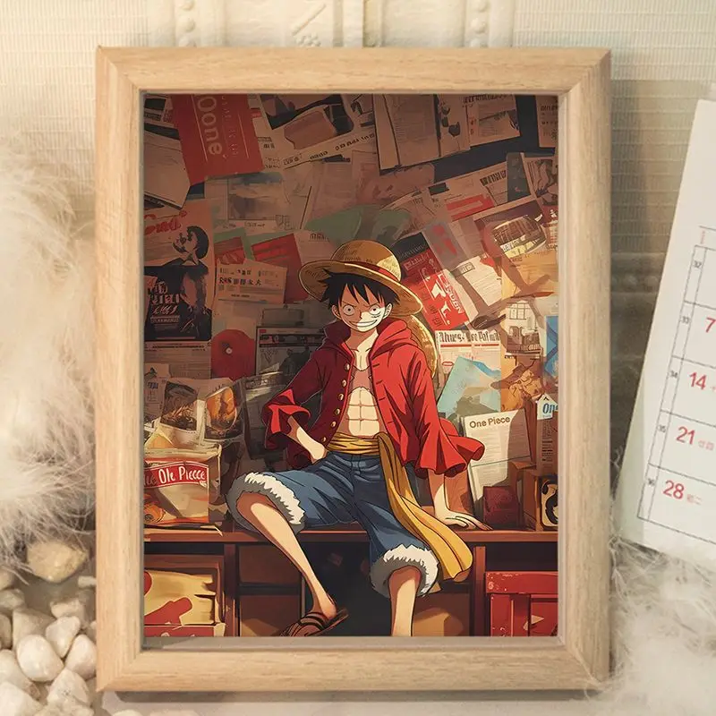 Цельная аниме периферийная настольная фоторамка Луффи Зоро настольные