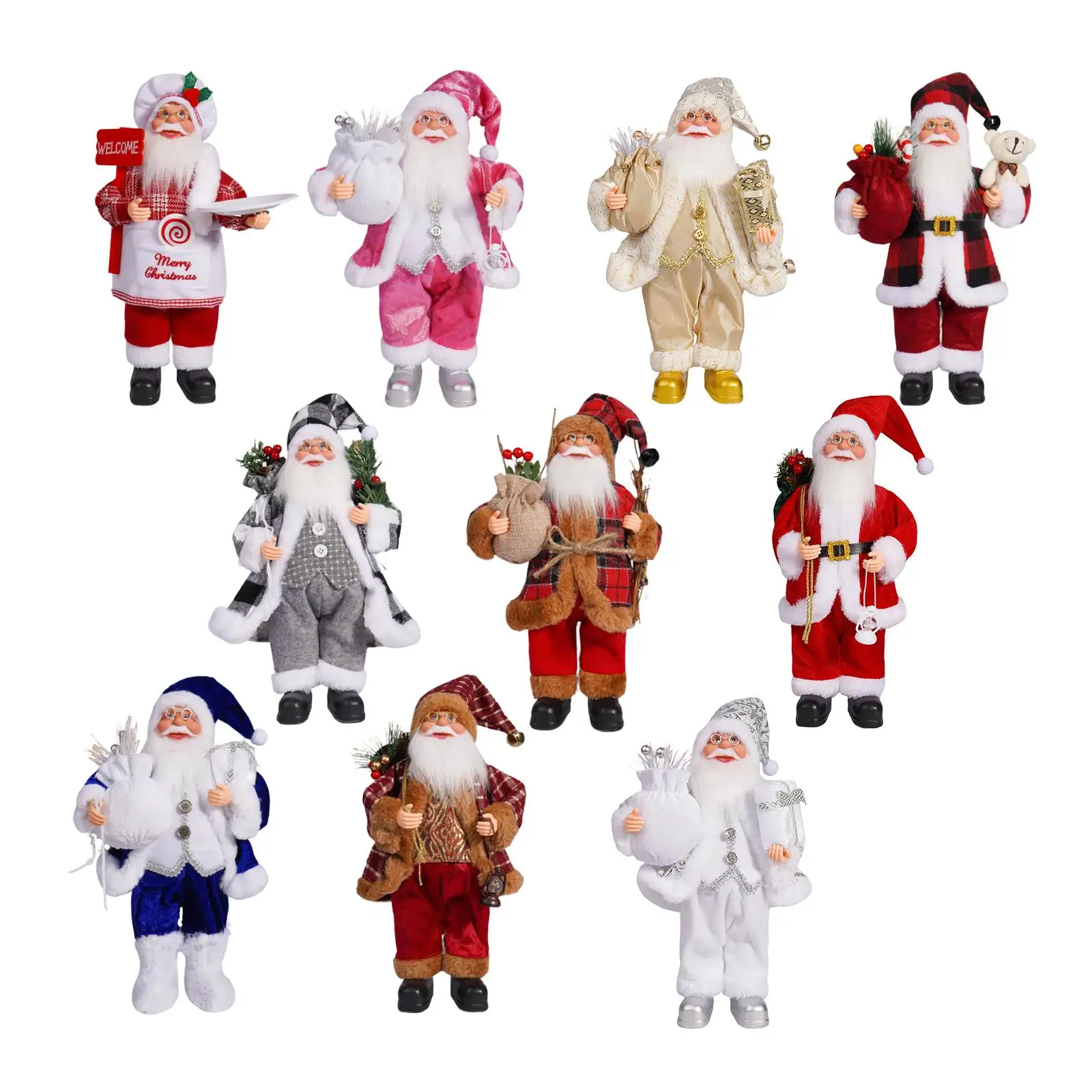Искусственное Украшение Стоячая Фигурка Санта-Клауса Рождественская Тема