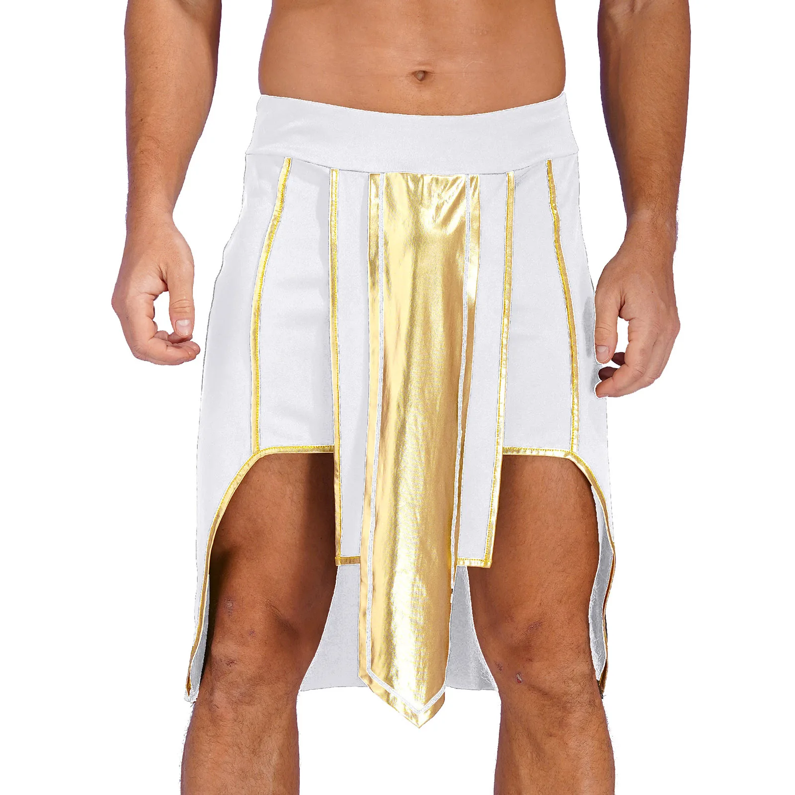 Mens Egyptian Pharaoh Cosplay Skirt Costume Egypt Priest Cosplay Party Costume Hem Skirt Ancient Roleplay Halloween Outfit