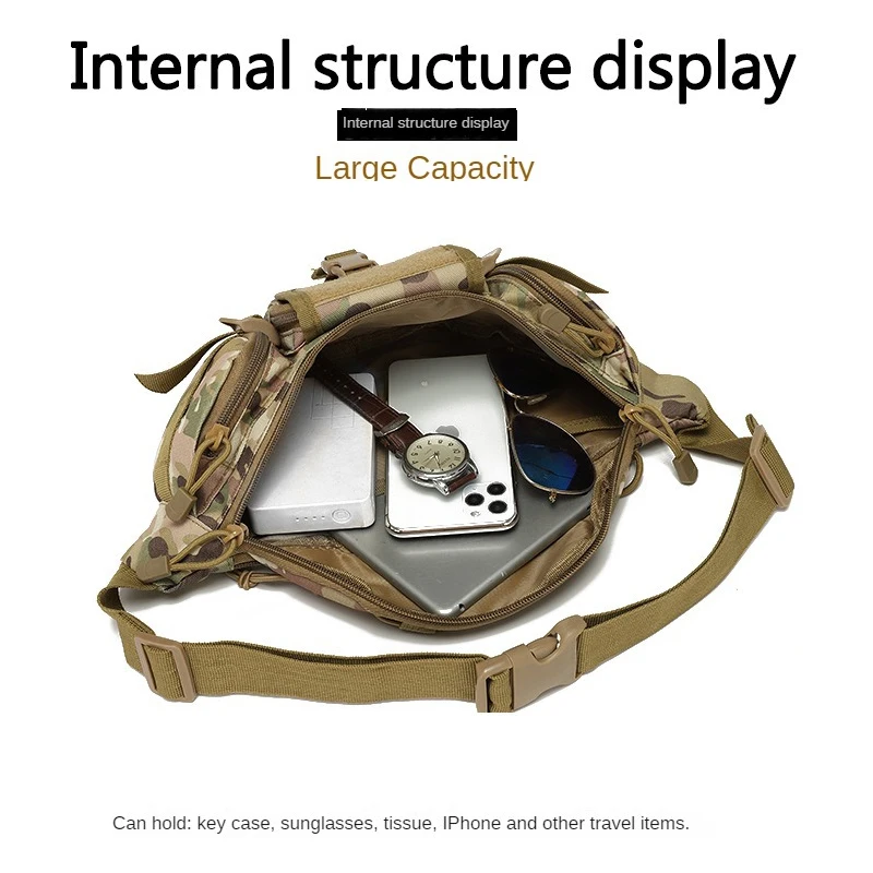Hot Sell Tactical Molle Pouch Belt Waist Outdoor Sprots Hiking Camouflage Fishing Belt Bum Waist Bag Fanny Pack