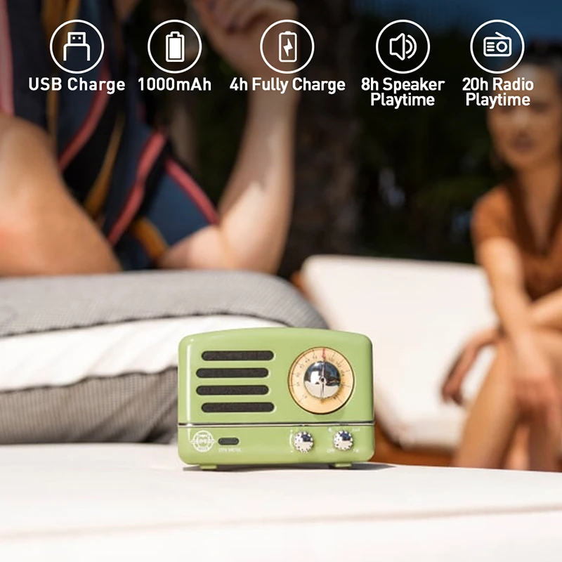 MUZEN OTR металлический портативный наружный беспроводной Bluetooth/динамик с FM-радио