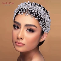 topqueen hp322 pearl bridal hairbands rhinestone headband wedding hair accessories women hair jewelry pagent crown headwear