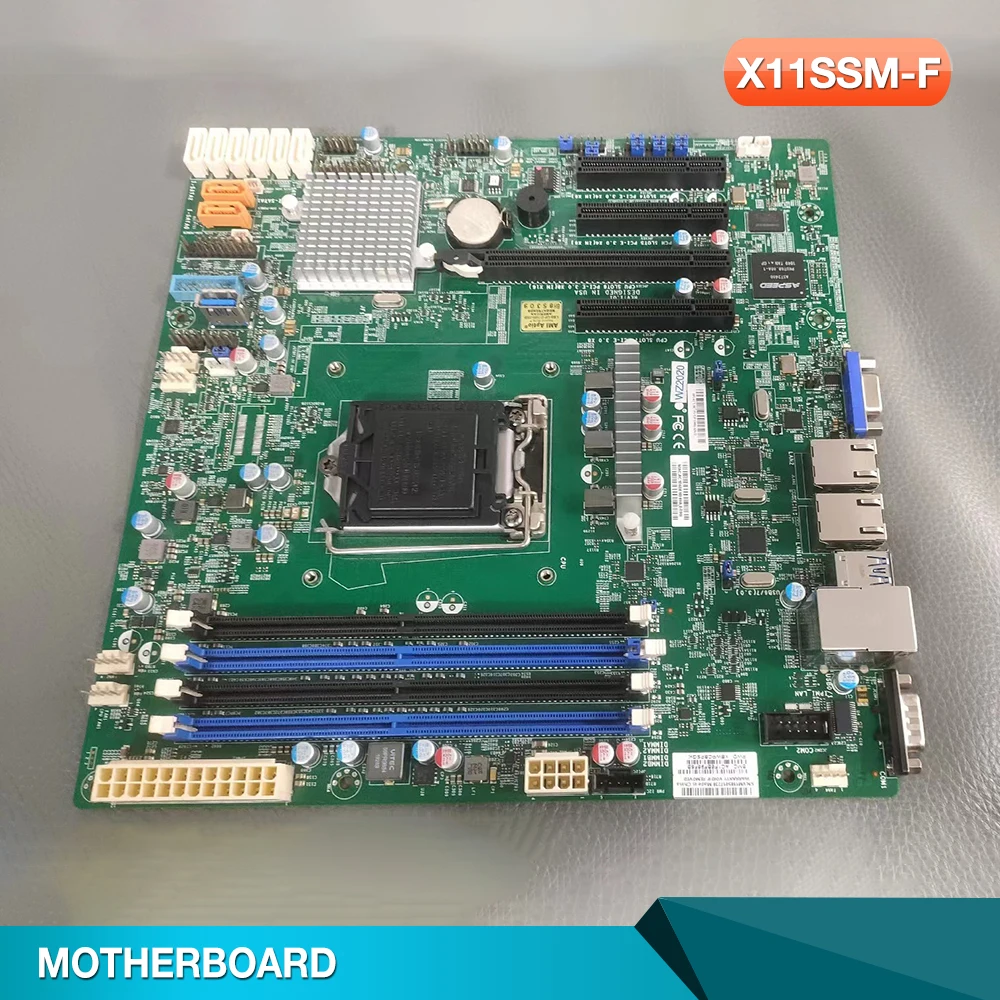 

X11SSM-F для материнской платы Supermicro Server E3-1200 v6/v5 7-го/6-го поколения. Core i3 Series 8 SATA3 (6 Гбит/с) IPMI 2,0 LGA1151