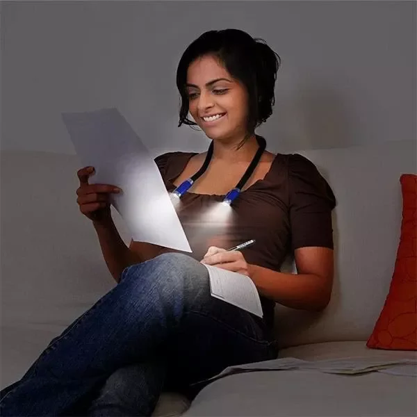 

Портативный светодиодный светильник для чтения, лампа для объятий на шее, гибкая лампа для режима «свободные руки», уличный фонарь для прог...