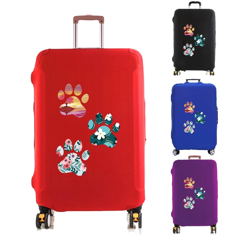 

Luggage Cover Suitcase Protector Landscape Footprint Thicker Elastic Dust Covered for 18-28 Inch Trolley Case Travel Accessories
