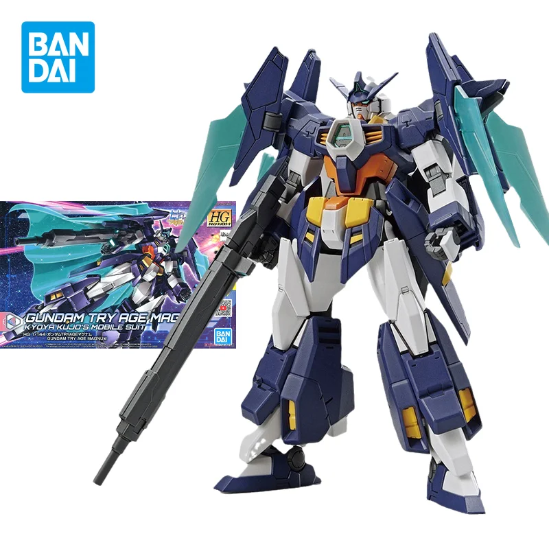 

Bandai Original Gundam Model Kit Anime Figure HGBDR 1/144 TRY AGE MAGNUM Action Figures Collectible Ornament Toys Gifts for Kids