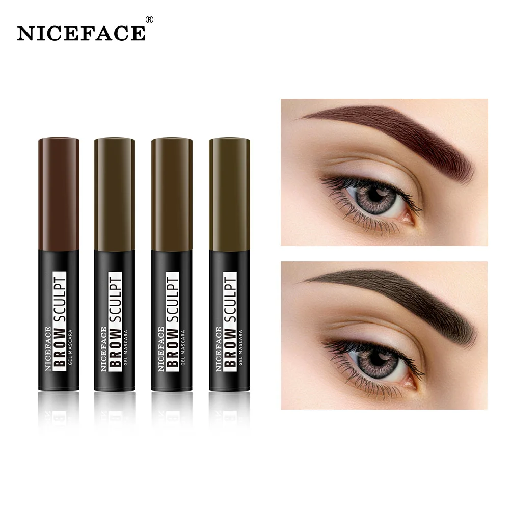 NICEFACE  Three-dimensional Slender Brush Head Waterproofdsweat-proof Eyebrow Liquid Hold Makeup Without Dizzy Dyeing