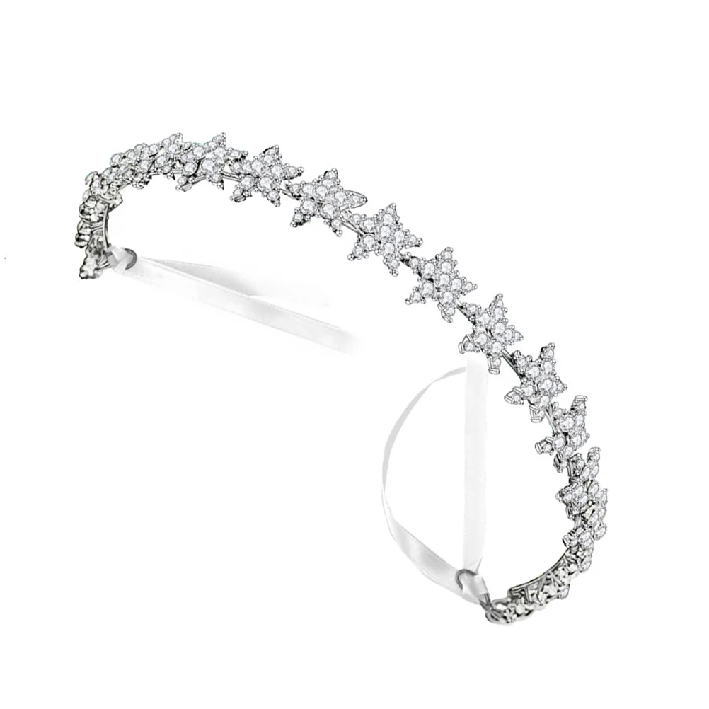 

Wedding Hair Tiara Crown Women Bridal European American Bridesmaid Crystal Headband