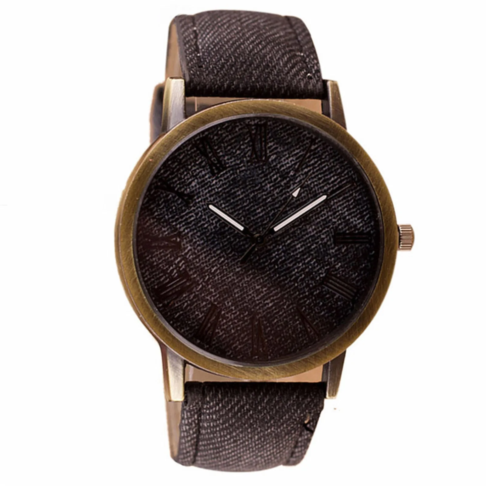 

Solid Color Simple Wrist Watch Large Dial Casual Analog Wrist Watch for Young Couples or Students