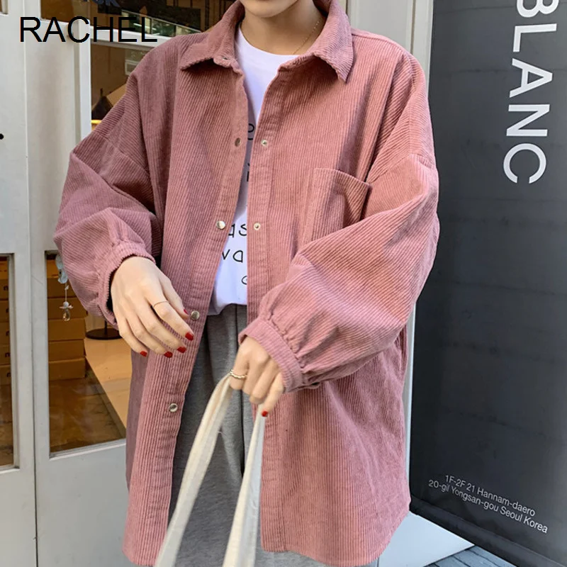 

Вельветовое пальто женская одежда осень-зима универсальная свободная Корейская Новинка 2021 модная одежда средней и длинной маленькой длины