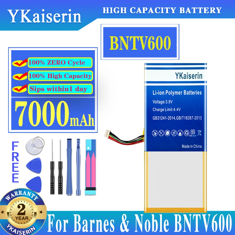 BNTV 600 7000mAh Battery for BARNES & NOBLE BNTV600 Nook HD+ Plus HD+9 Ovation AVPB00 AVPB002-A110-01 GB-S02-308594-0100