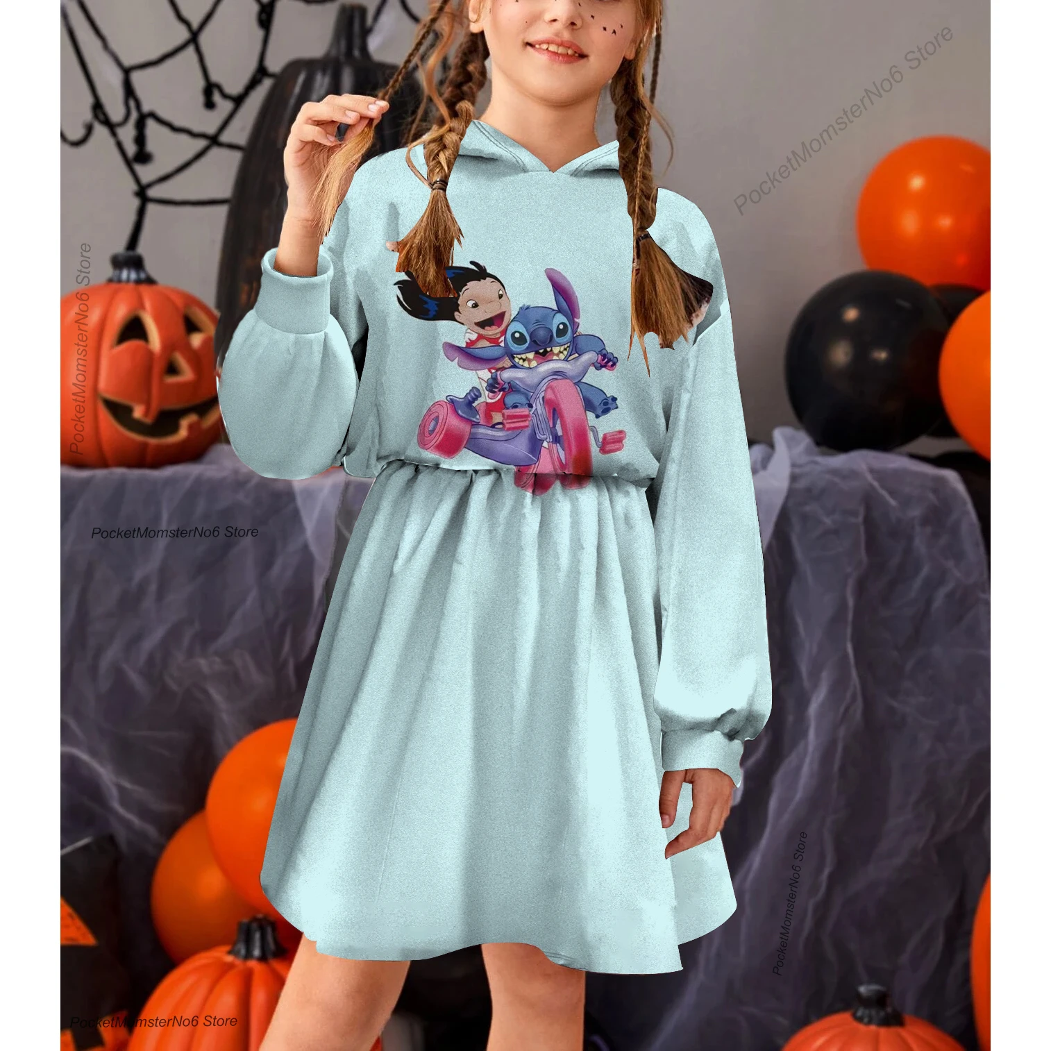 

Disney Stitch Kids Hoodie Sweatshirt Print Clothing Girls Long Sleeve Casual Cute Pullover Toddler Fur Autumn Winter Hoodie Clot