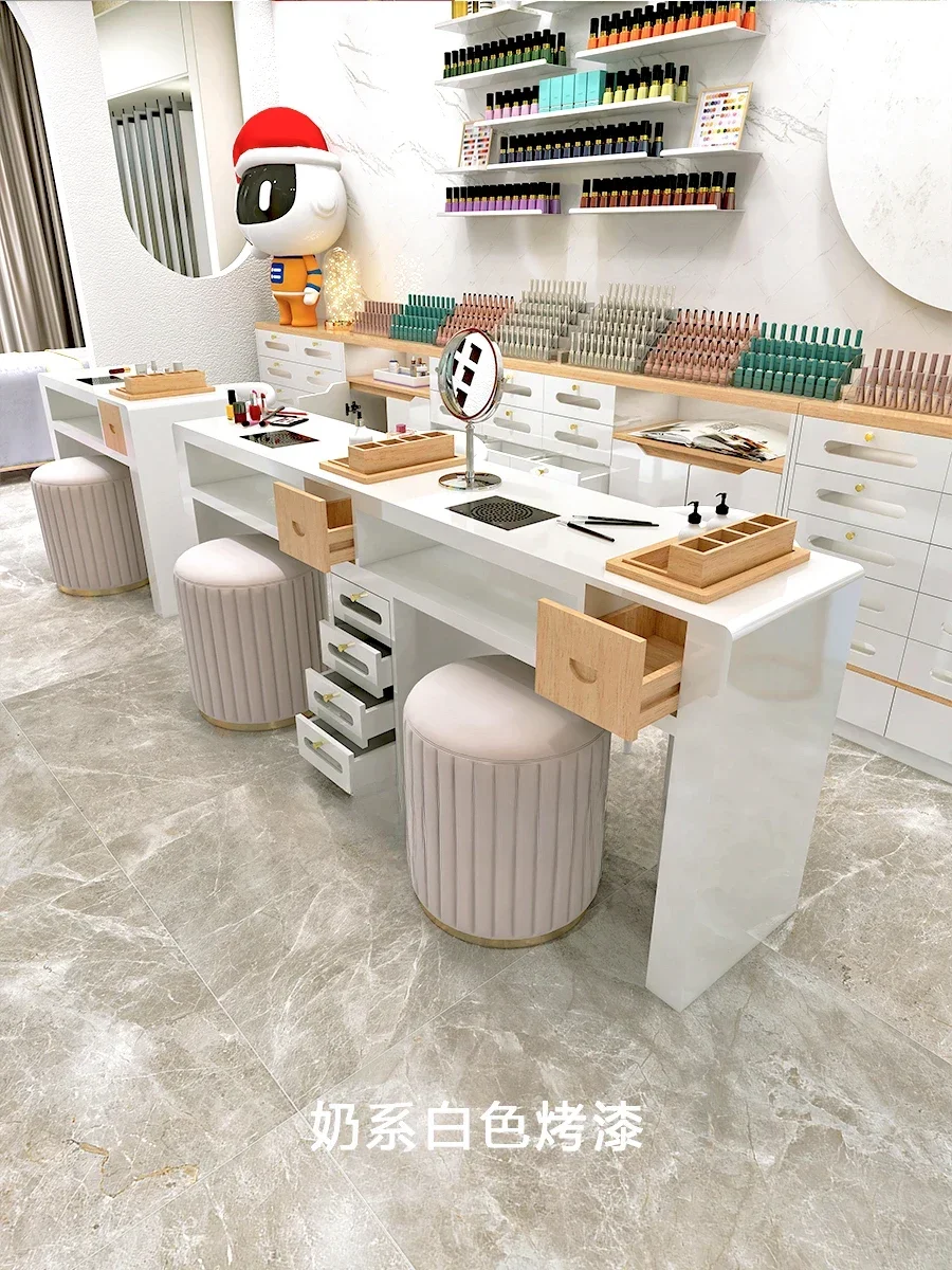 Стол для ногтей из массива дерева в стиле ретро профессиональный эстетический