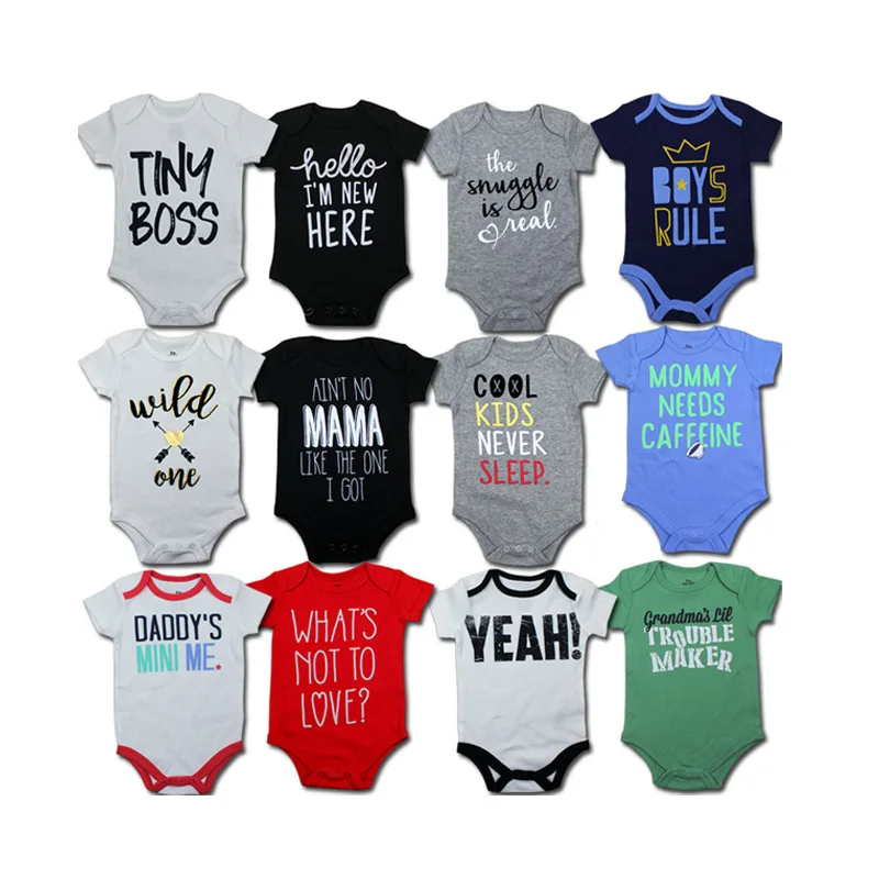 

Quality Baby Cotton Romper Short Sleeve Jumpsuit One Piece Unisex Baby Clothes Infant Baby Cute Breathable Clothes Size 3-24M