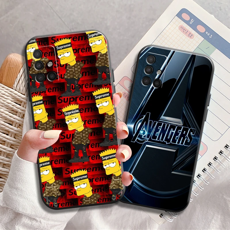 

US MARVEL Anime Phone Cases For Samsung A51 5G A31 A72 A21S A52 A71 A42 5G A20 A21 A22 4G A22 5G A20 A32 5G A11 Funda Carcasa