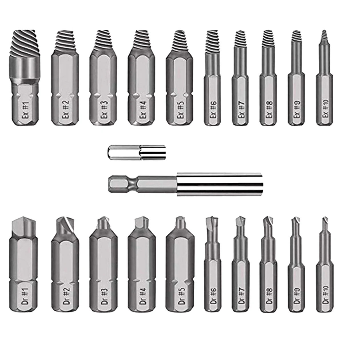 

22pcs/set HSS Screw Extractor Damaged Screw Remover Easy Out Drill Bits Bolts HSS Screw Extractor HSS Screw Extractor HSS Screw