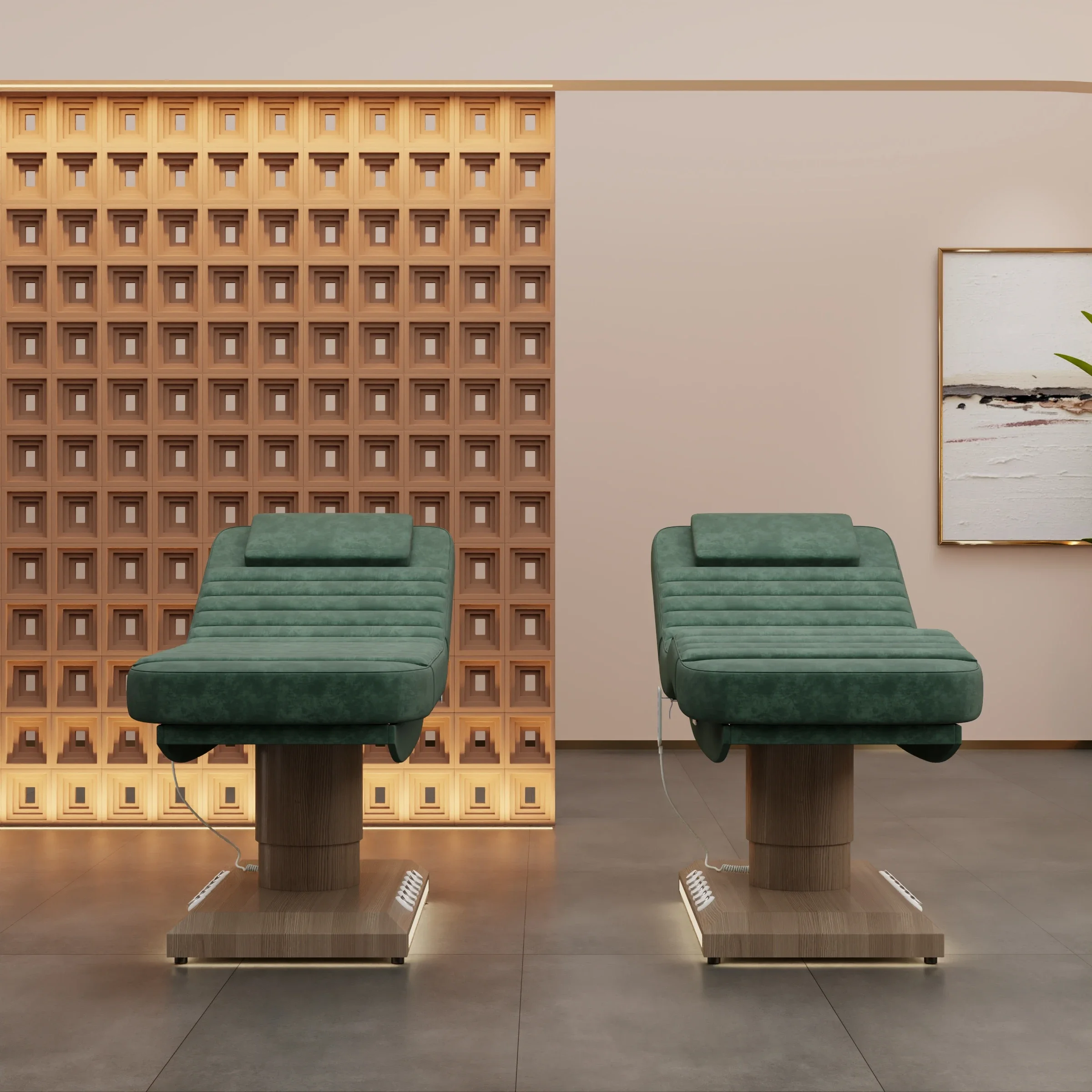 Новейшая кровать для ресниц изогнутая массажная спа косметическое кресло ухода