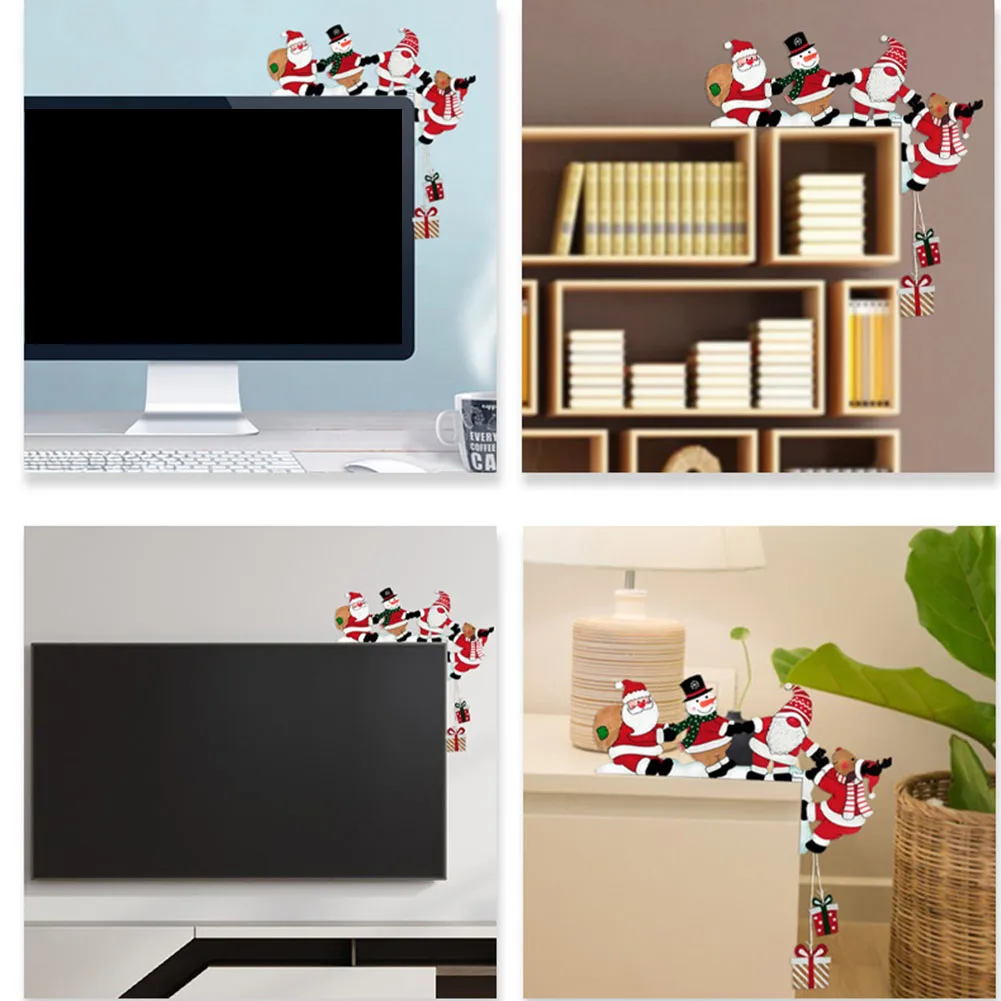 1 шт. рождественская дверная угловая рама украшение снеговик олени мотивы рамка с