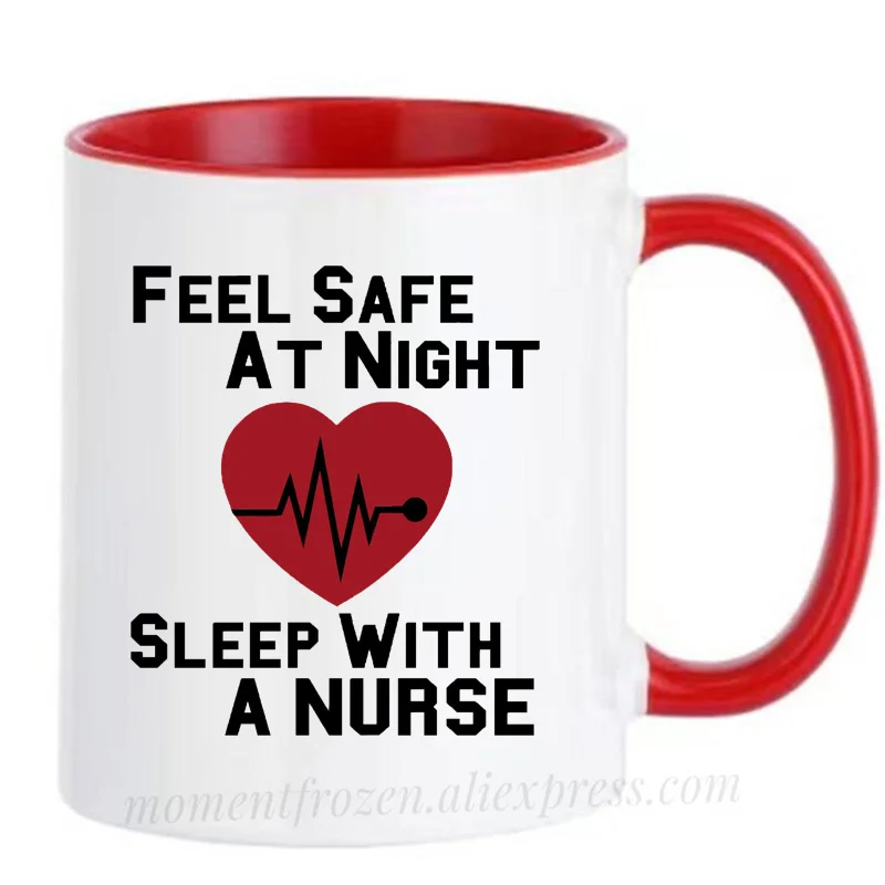 

Feel Safe Sleep Nurse Mugs Handle Tea Coffee Cups Creative Milk Drinkware Personality Morph Coffeeware Home Decor Birthday Gifts
