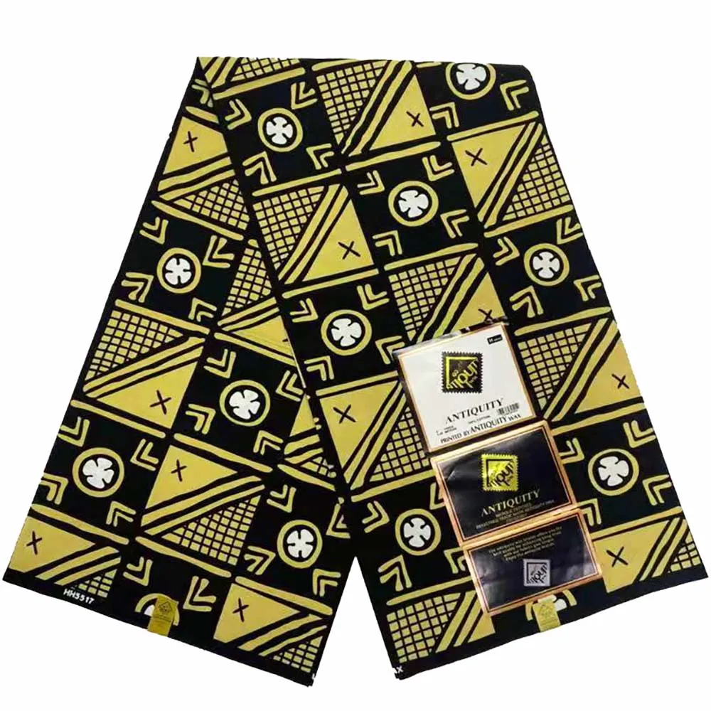 Настоящий воск 6 ярдов высокое качество стандартная африканская ткань из