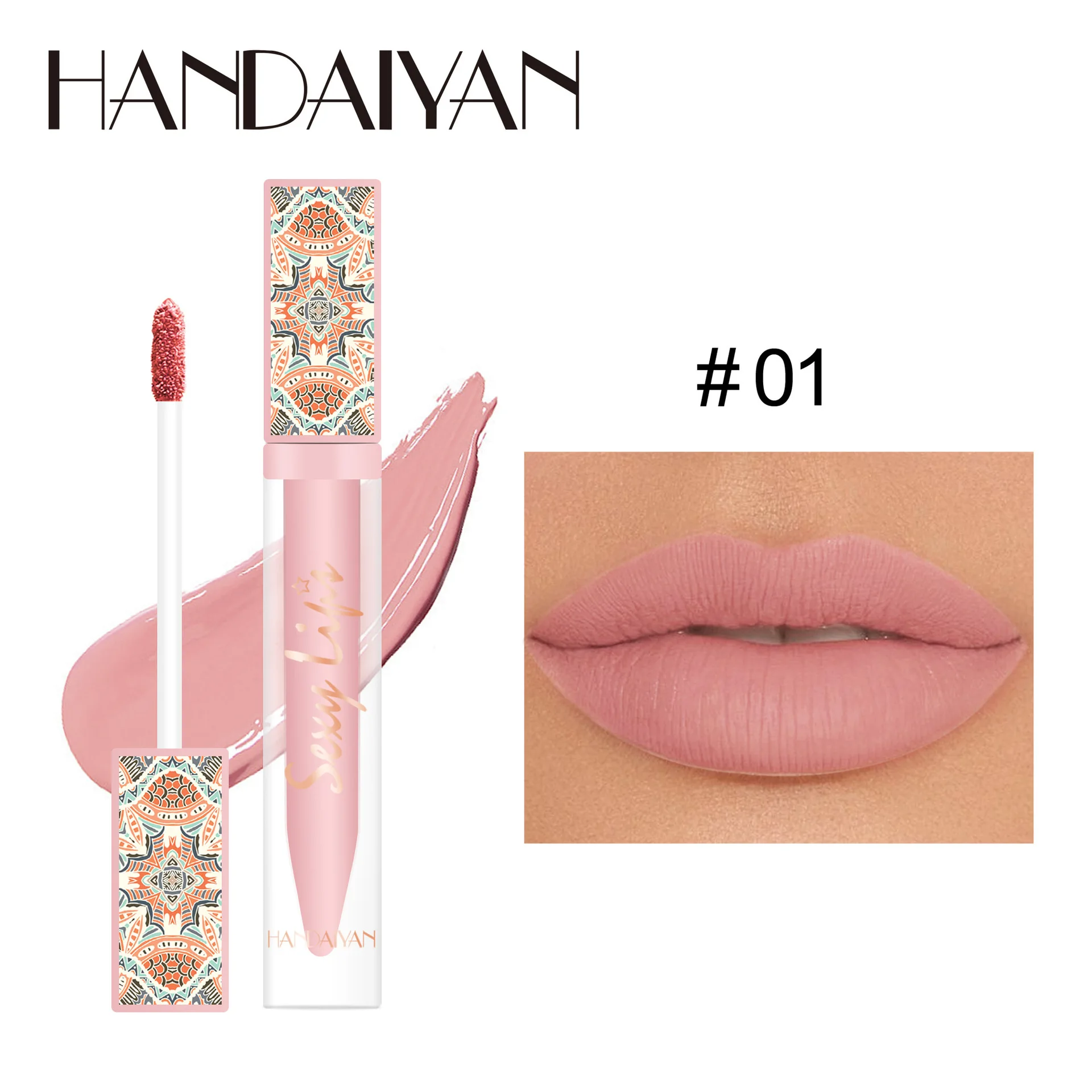 

Matte Lipgloss Bohemian Wind Liquid Lipstick Makeup Lip Color Batom Long Lasting Sexy Red Pink Nude Lip Gloss Women Cosmetics