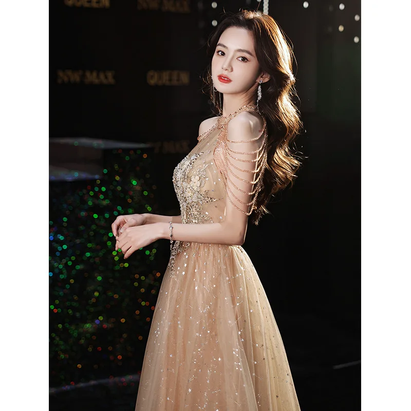 

Элегантные платья невесты на молнии сзади с аппликацией, бусинами и кисточками, платья для вечеринки, банкета, женские платья для выступлений, чонсам