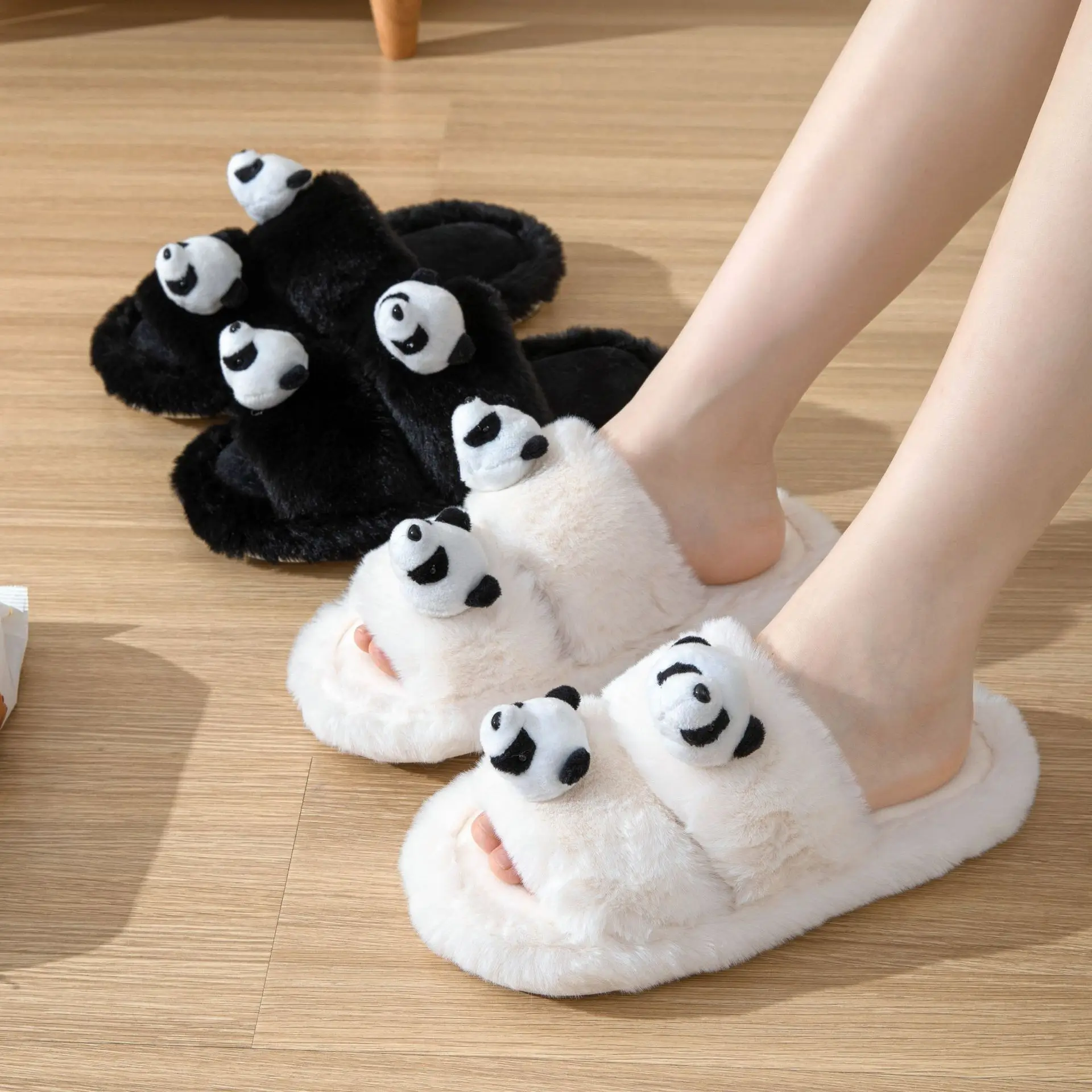 

Funny Cartoon Cotton Slippers Women Home Indoor Plush Warmth Slippers Comfortable Flat Bottomed Women's Shoes Pantuflas De Mujer