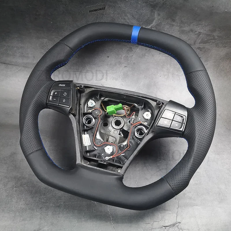 Кожаное рулевое колесо алькантары для VOLVO C30 C70 V50 S40 с плоским дном