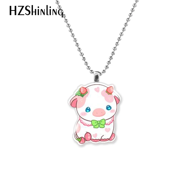 

2023 Мультяшные фрукты корова акриловое Ожерелье Подвески из эпоксидной смолы Подвески ручной работы Ювелирные изделия Подарки