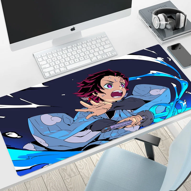 

Anime Demon Slayer Kimetsu No Yaiba 900x400mm Large Keyboard Desk Mat Gaming Mouse Pad Locking Edge Table Mat for PC Laptop