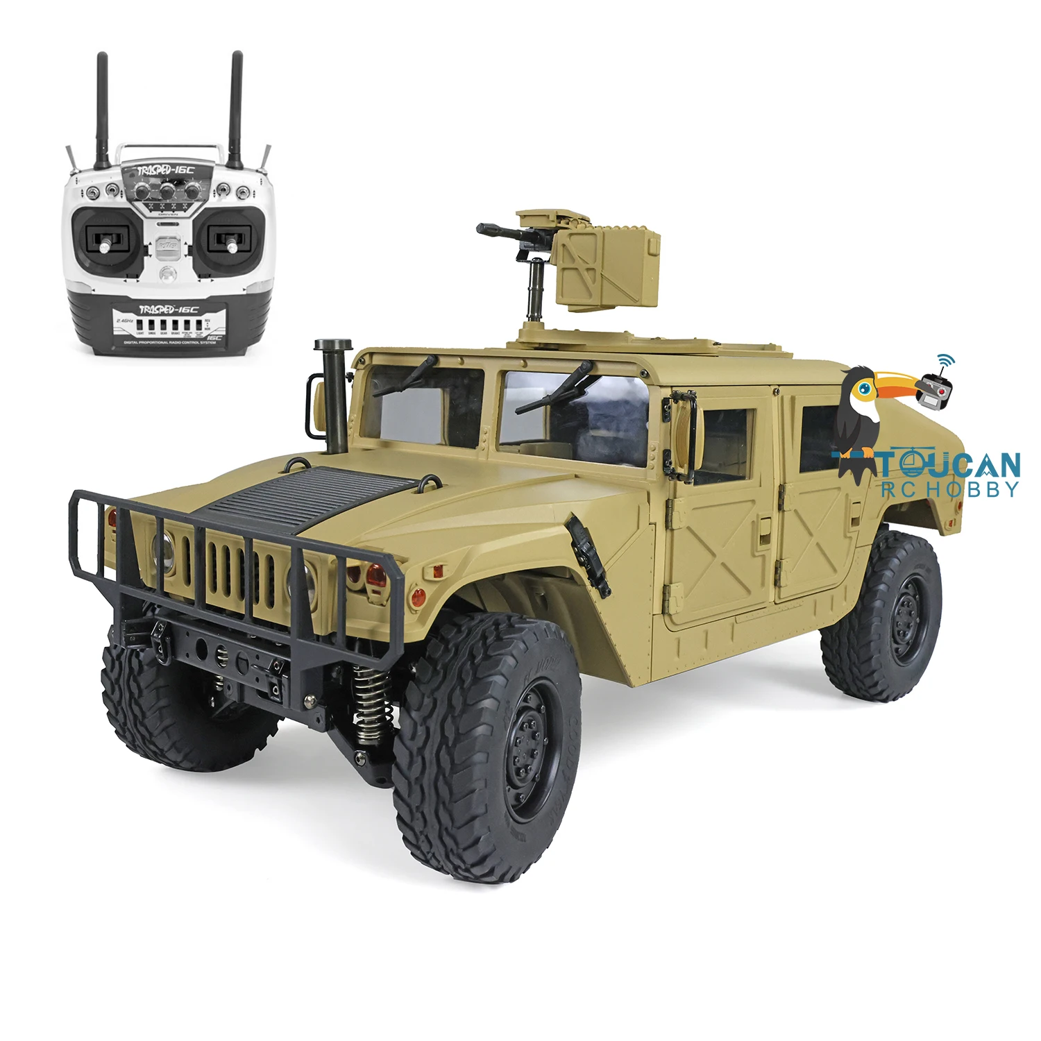 

HG 1/10 Scale 4*4 RC Military Vehicle P408 Racing Car With ESC Motor Radio System Light Sound TH15073-SMT2