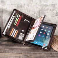 genuine leather tablet bag for ipad pro 12 9 retro crazy horse leather zipper multifunctional laptop bag for macbook pro 13 3