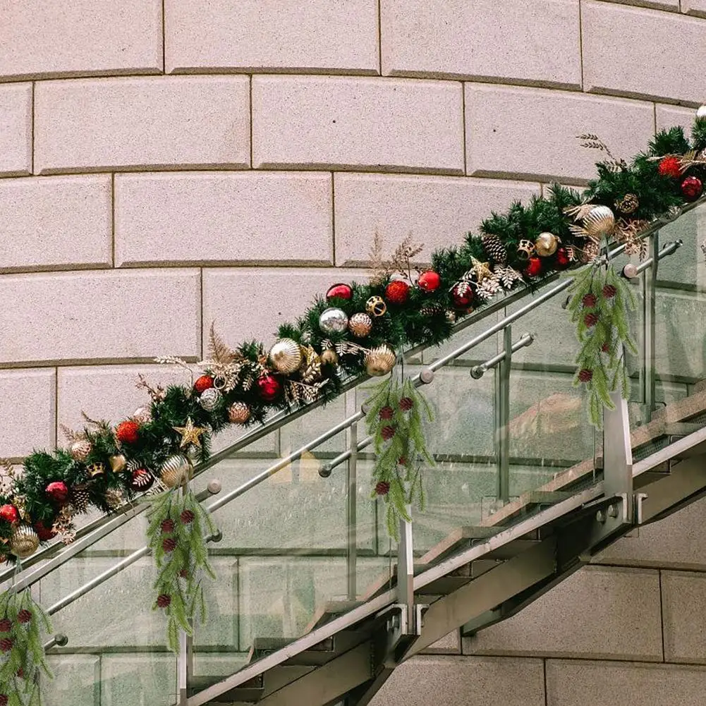 2 шт. сосновые иглы шишки виноградная лоза висячие ветки милые зимние дверные