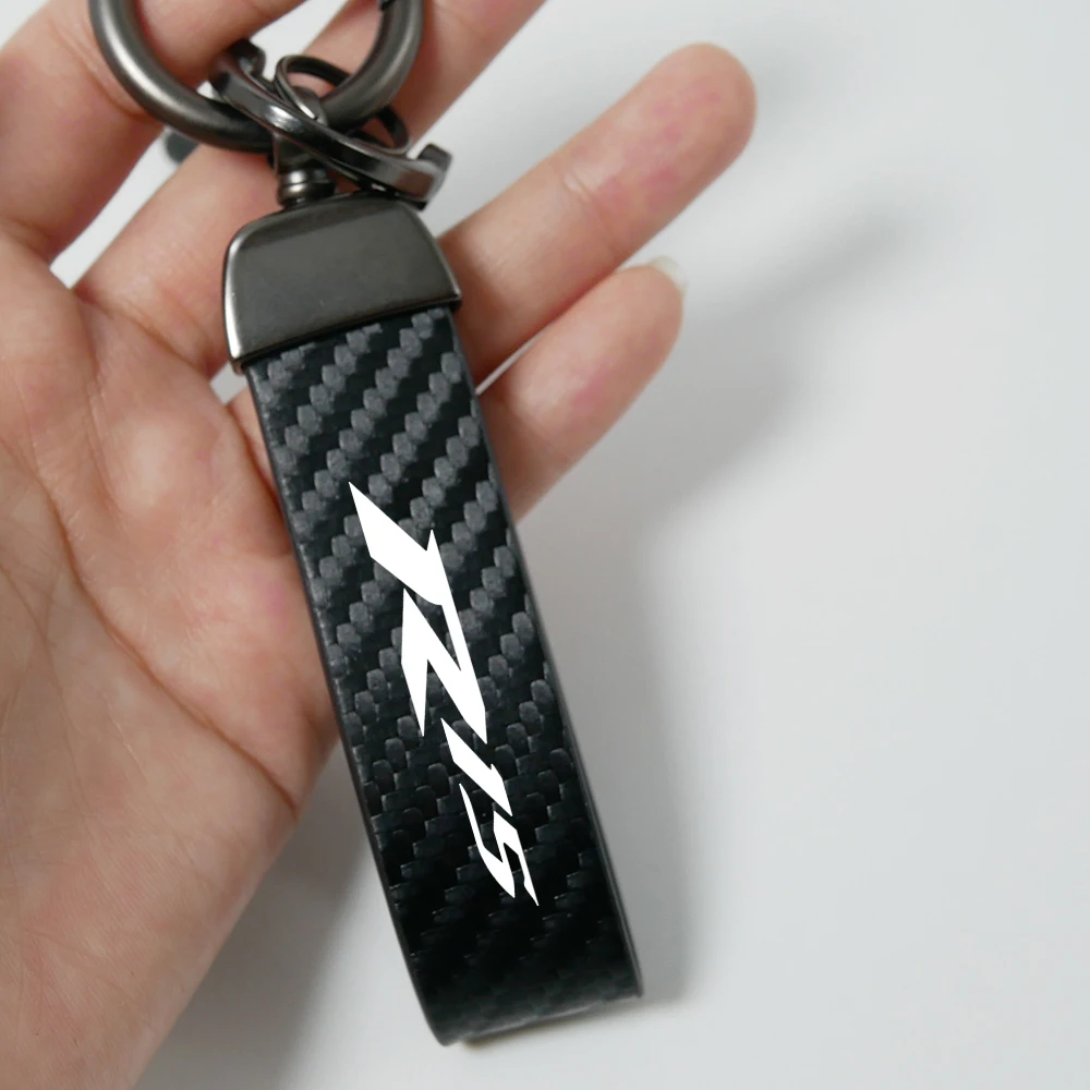 

New Motorcycle key chain Ring Carbon Fiber Metal Keychain Horseshoe Buckle for YAMAHA Yamaha YZF-R15 R15 Motorcycle Keyring