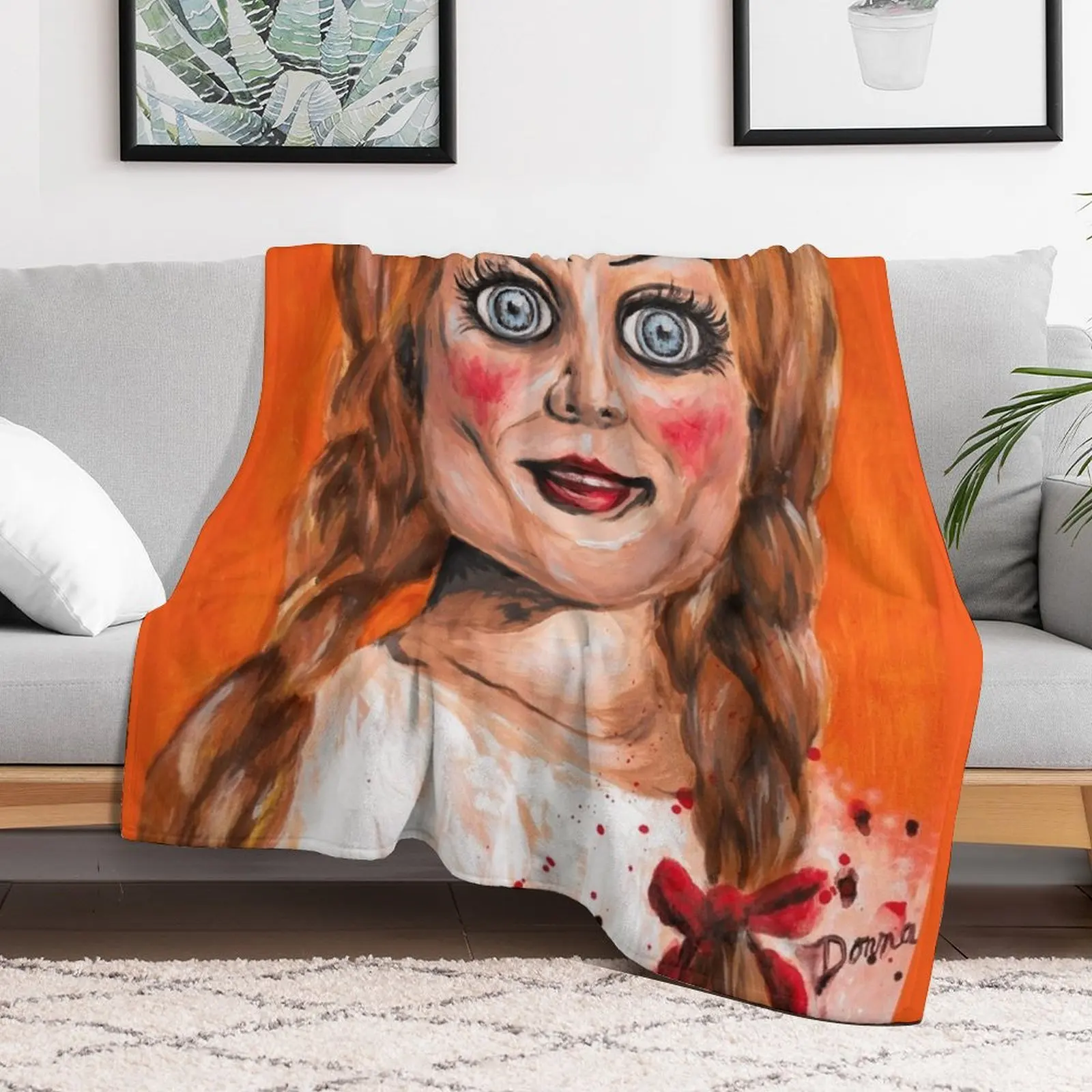 Кукла Аннабель одеяло с изображением ужасов декоративные кровати роскошное для