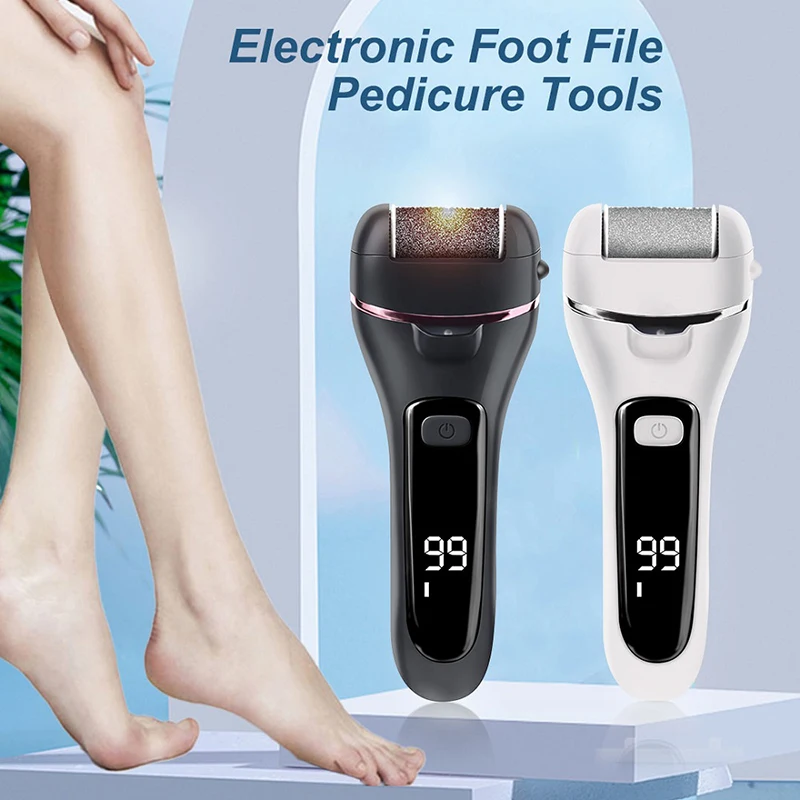 Lima de pie eléctrica cargada para talones, herramientas de pedicura para pulir, herramienta profesional para el cuidado de los pies, removedor de callos de piel dura muerta