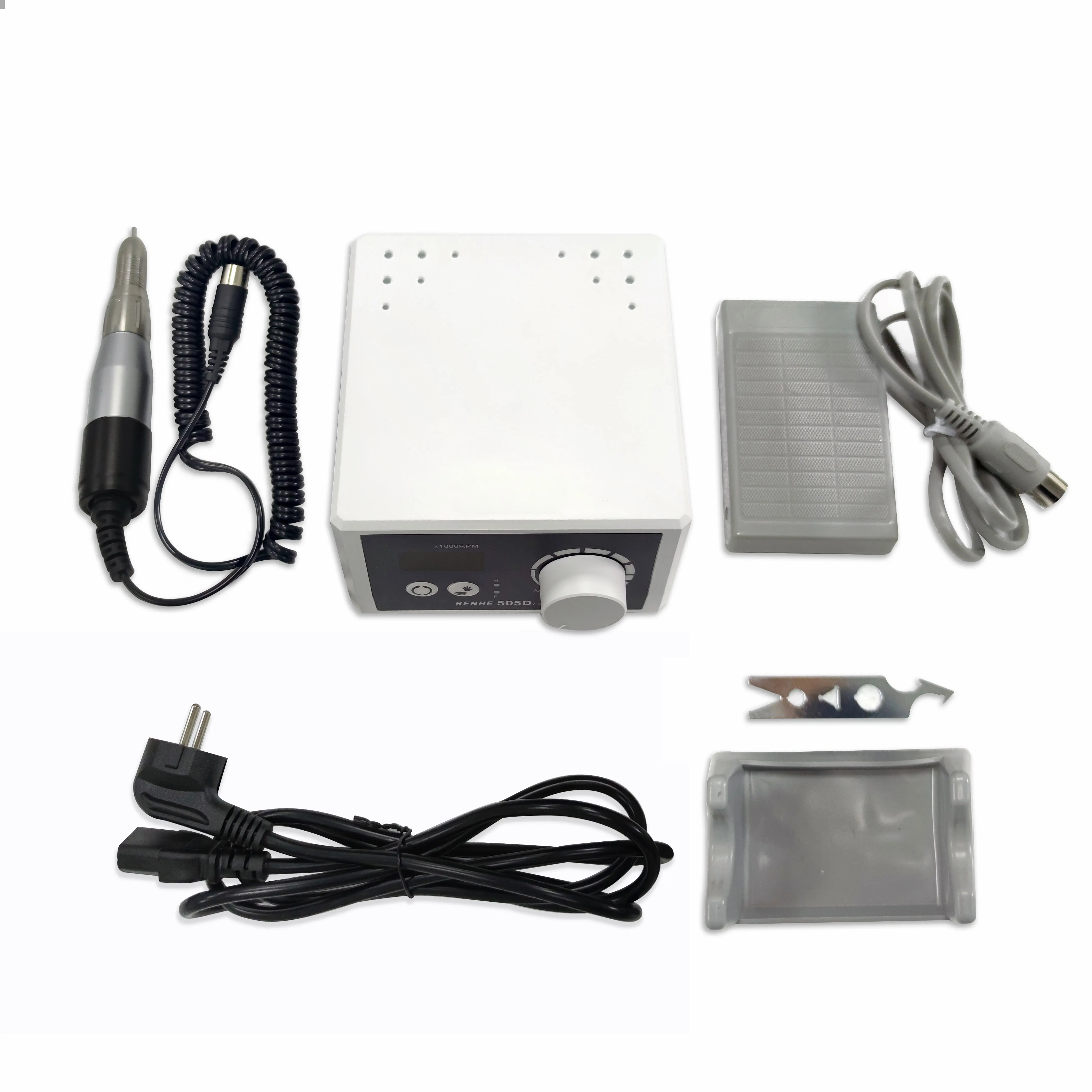 RHJC RENHE 505D 30000 об/мин угольная щетка дрель для ногтей микромотор ЖК-цифровой