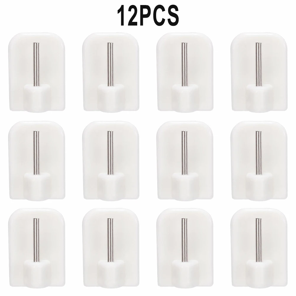 

4/8/12Pcs Curtain Hooks Self-adhesive Hooks Curtain Rod Hook Bracket Storage Rack Kitchen Win Ow Self Adhesive Hook For Curtain