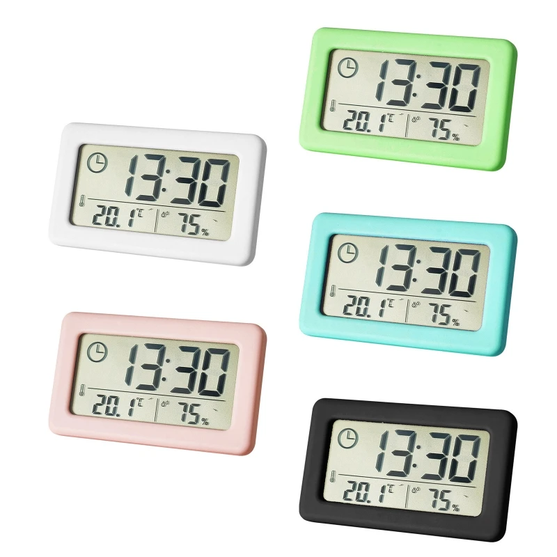 

Digital Alarm Clock Thermometer Hygrometer Meter Electronic Humidity Monitor Clock for Home Bedroom Children Room Decor