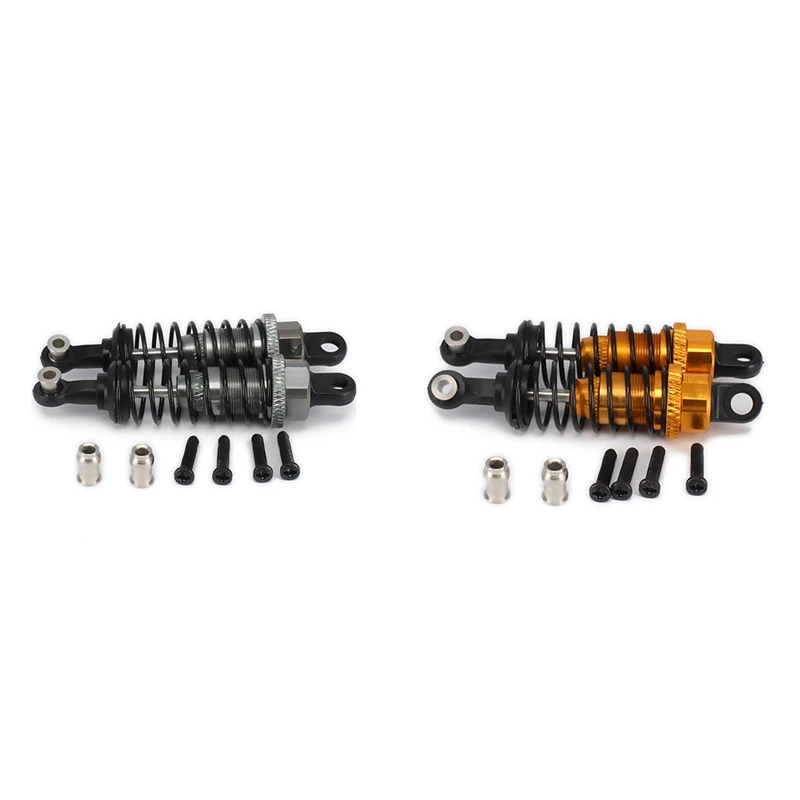 

4X масляный Регулируемый 65 мм амортизатор для Wltoys A959 A969 A979 Hpi Hsp Traxxas Losi Tamiya, титан и желтый