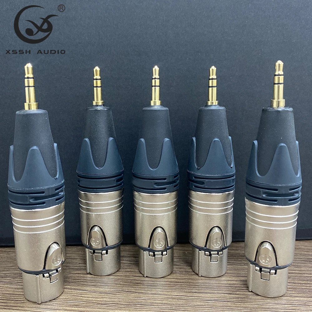 

Female XLR to Male 2.5mm 3.5mm 4.4mm Adaptor Universal Joint XSSH Audio OEM Plated Gold Headphone 4Pins XLR Jack Plug Connector