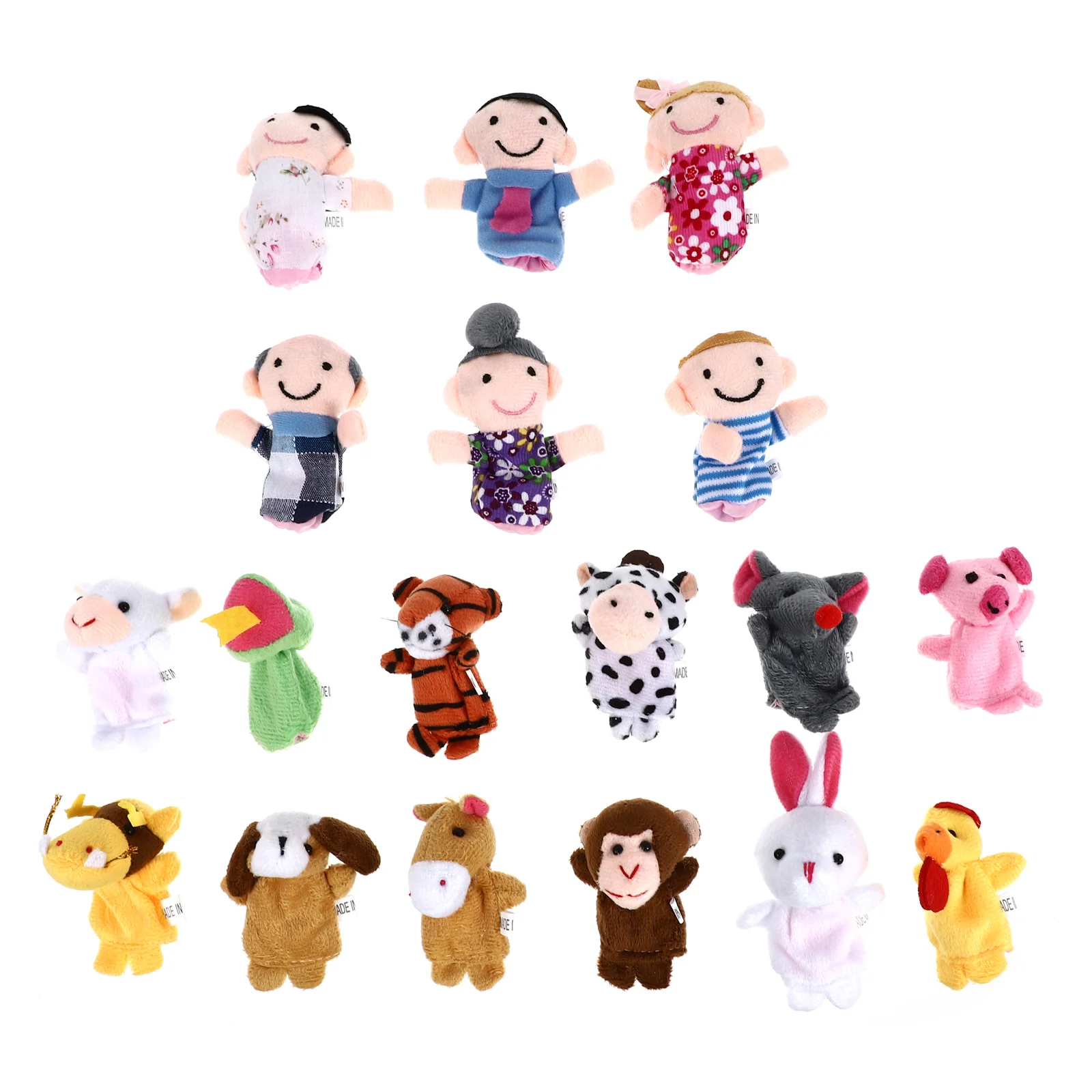 

Куклы на палец на 6 персон, 12 (смешанный стиль) и семейные куклы-финги для детей, куклы на пальцы со знаками Зодиака, сувениры на день рождения